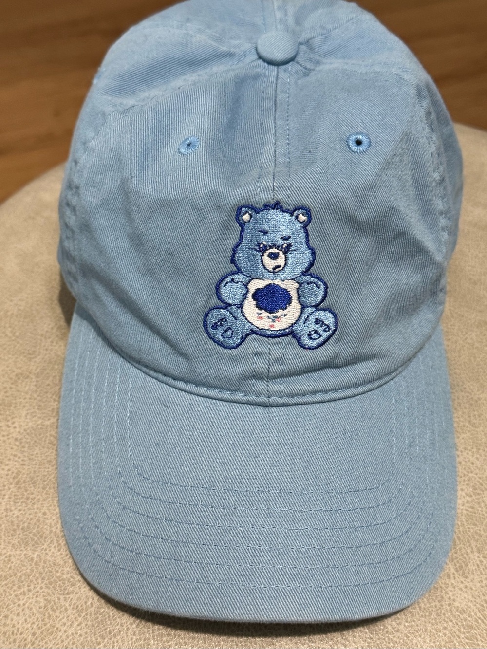 Blue Care Bears grumpy bear baseball cap